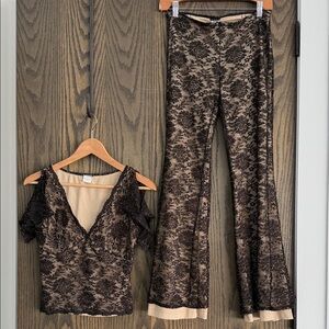 Le Chateau • Black Lace Jumpsuit / Set